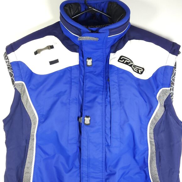 Spyder Men's Entrant Dermizax EV Large Blue Insulated FullZip Snowboarding Vest - Picture 2 of 13